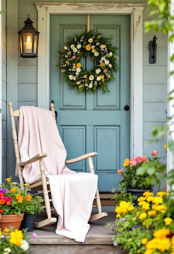 seasonal decorative wreath arrangement