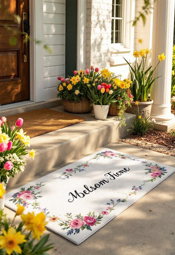 seasonal welcome door mats