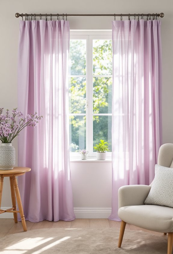 soft lavender thermal curtains