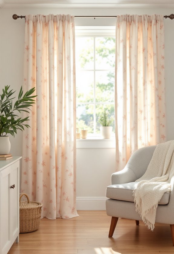 soft pastel curtain design