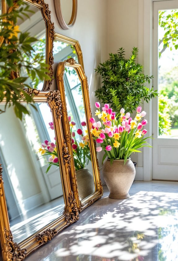 spring entrance mirror ideas