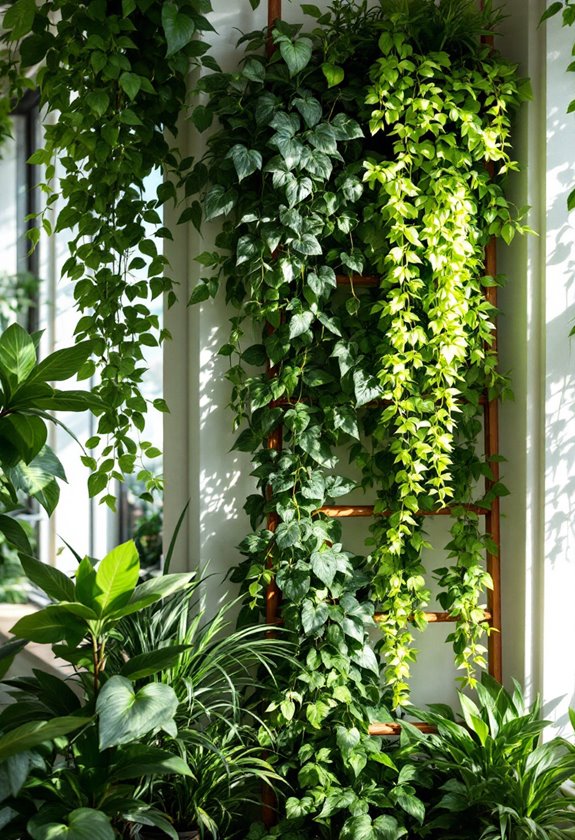 stylish plant display ladder