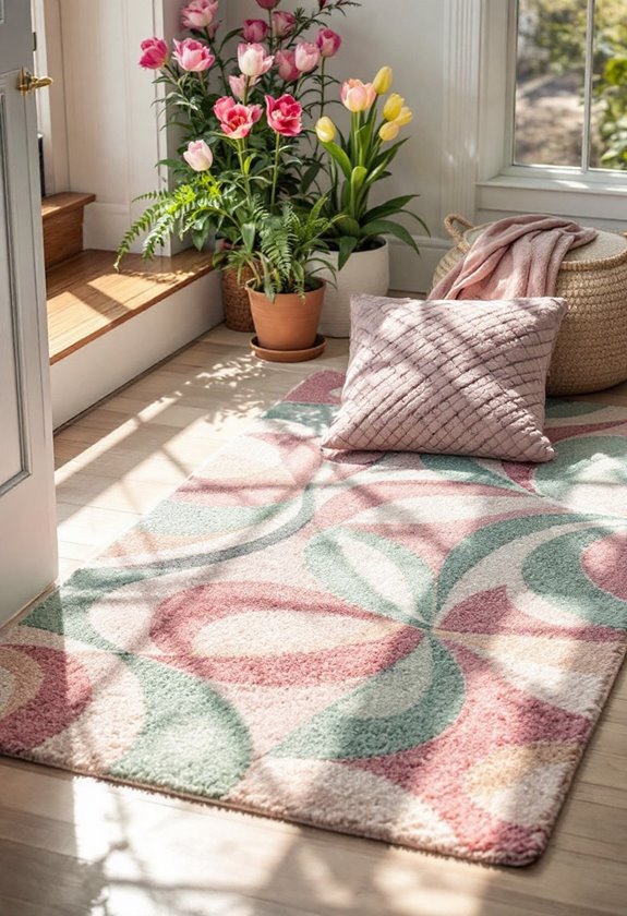 textured rugs for entryway