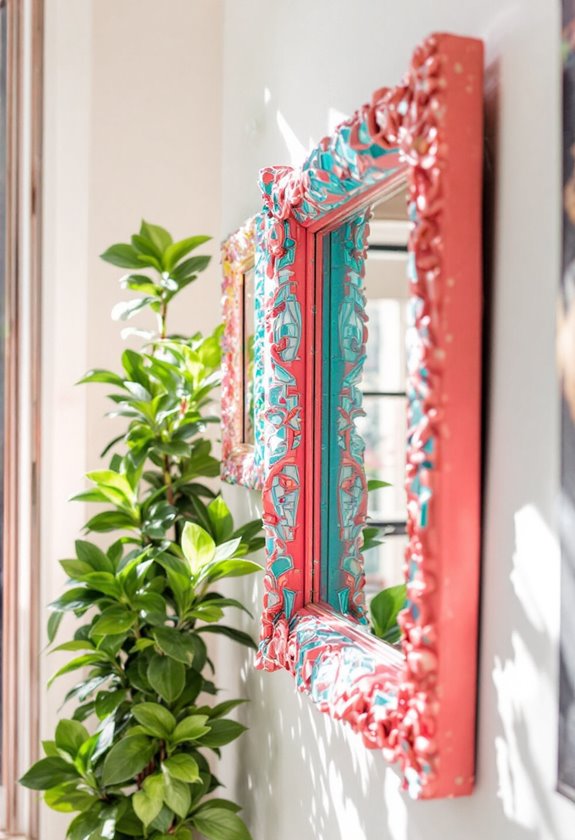 vibrant decorative wall mirror