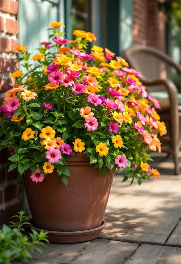 vibrant miniature petunia flowers