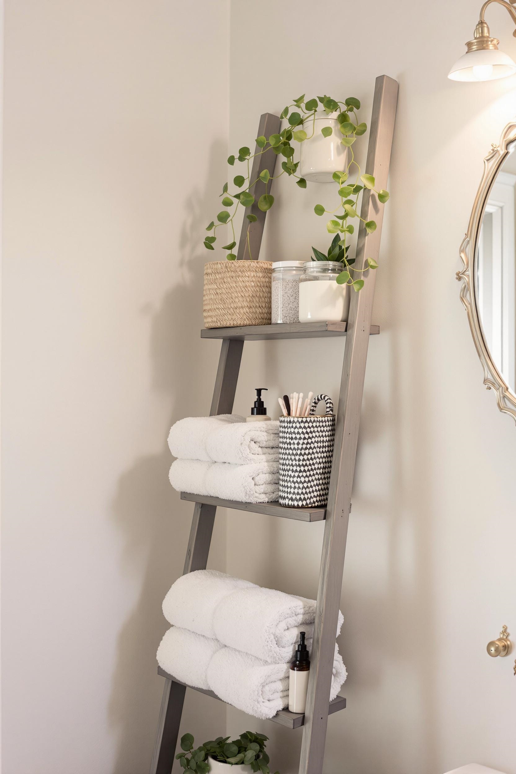 add a ladder shelf