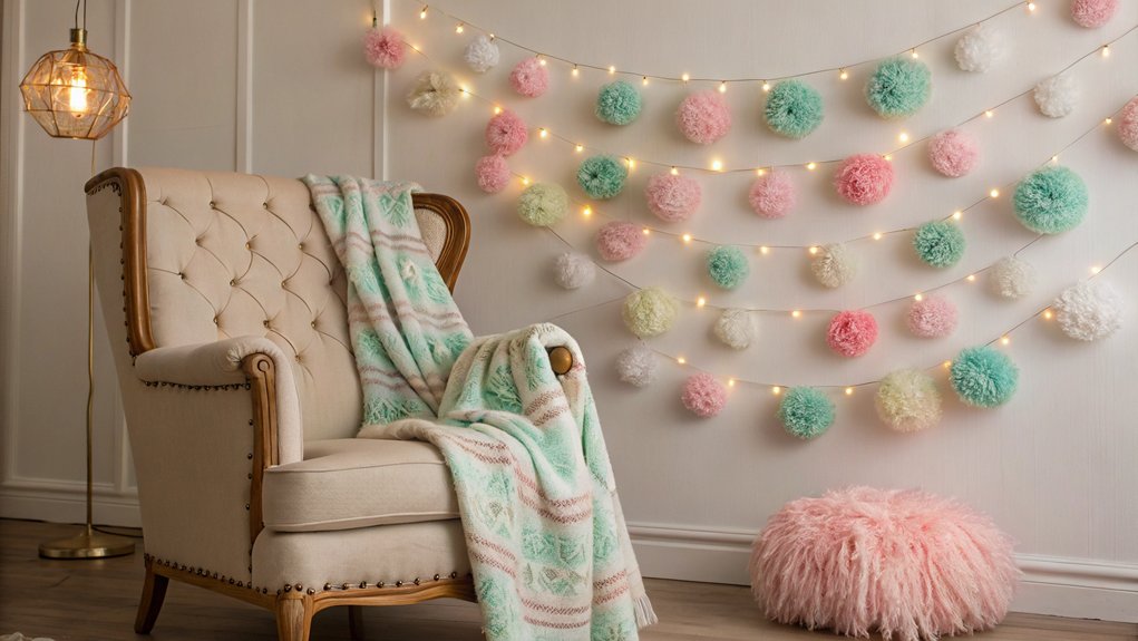 adorable pom pom lighting project