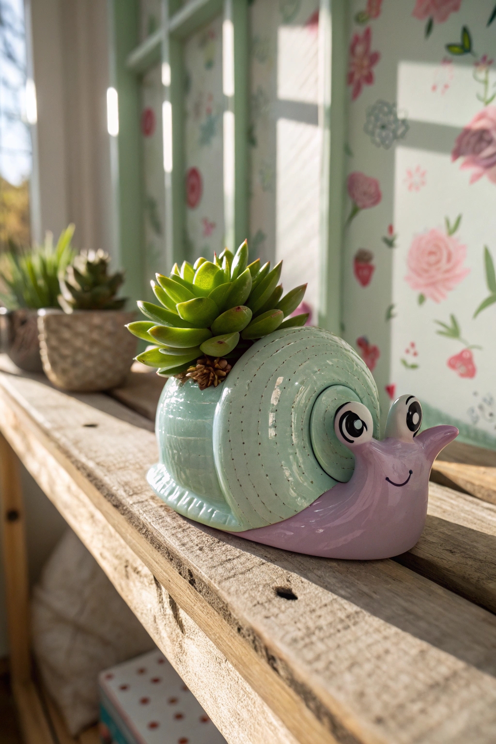 adorable snail shaped planter