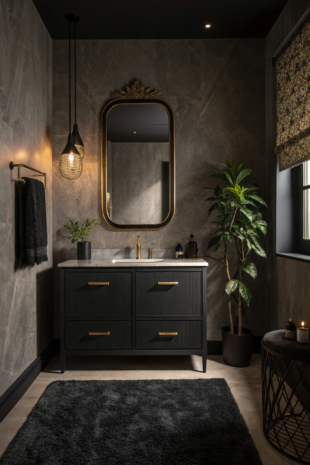 assemble a black vanity