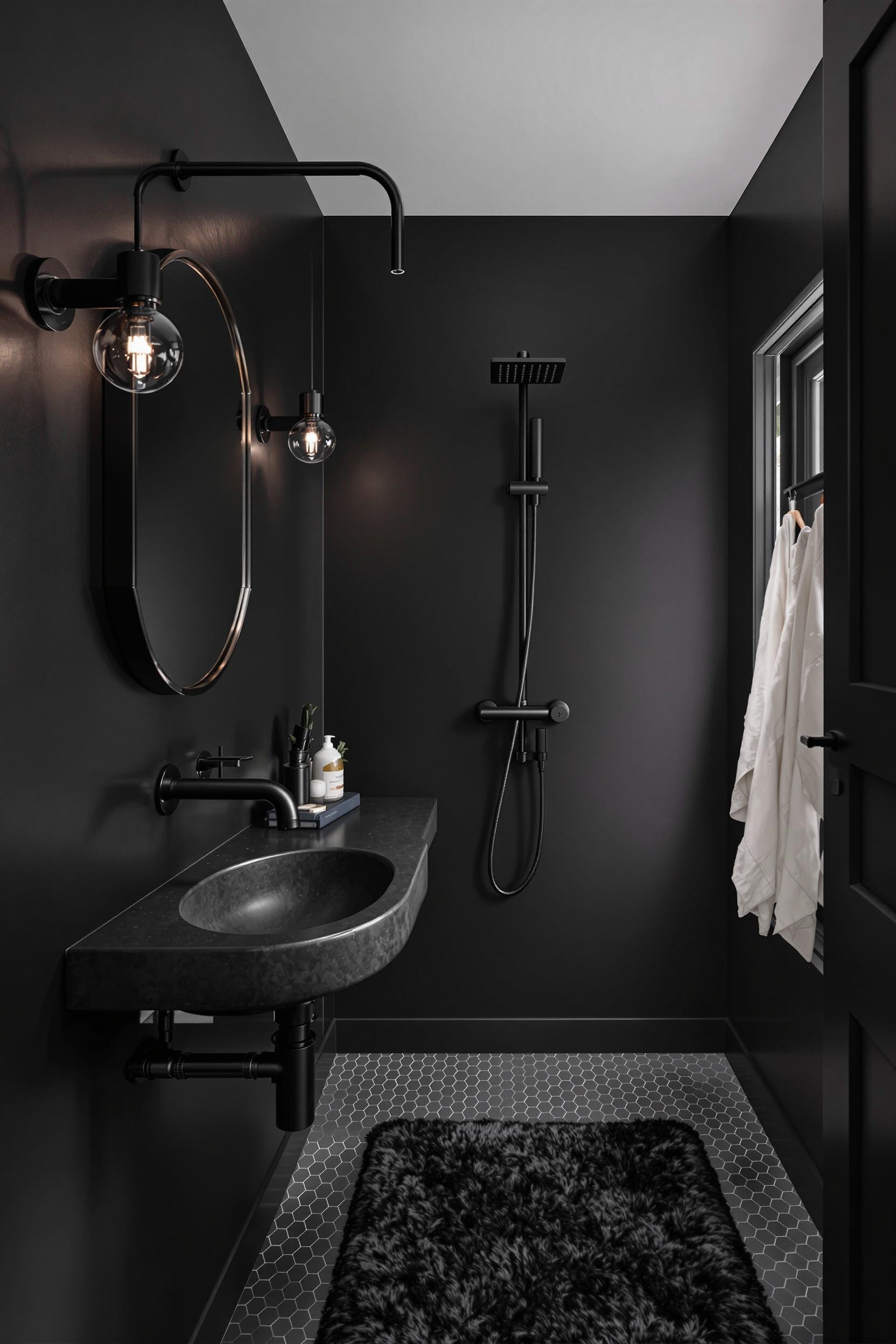 black fixtures and hardware