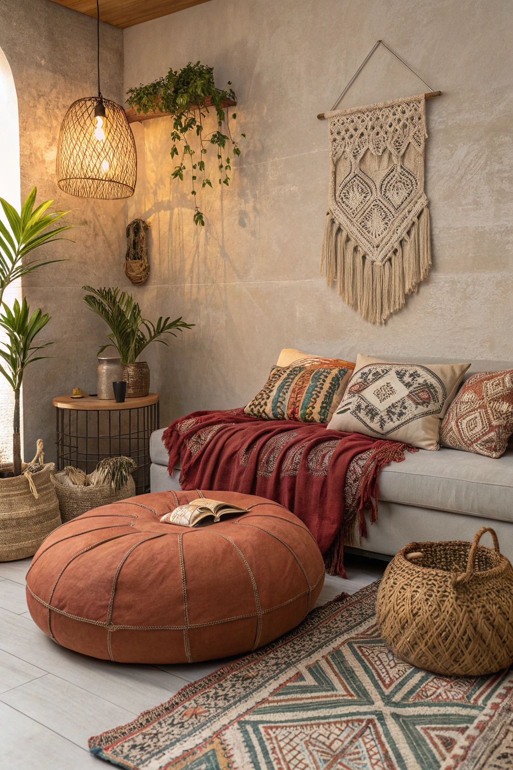 bohemian floor cushion lounge