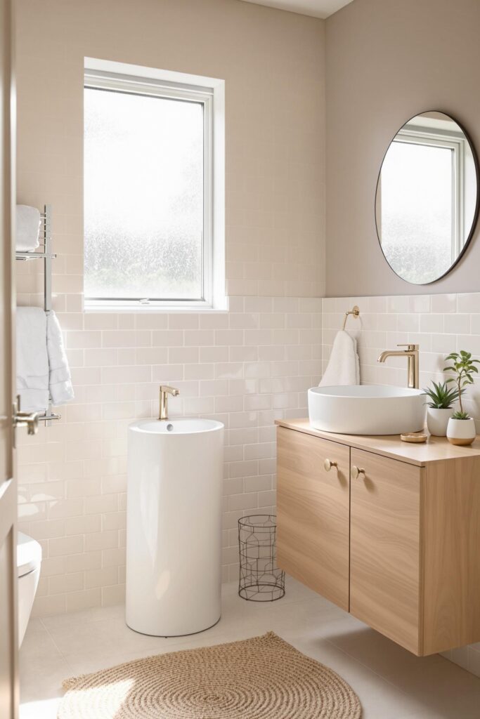 budget friendly neutral bathrooms