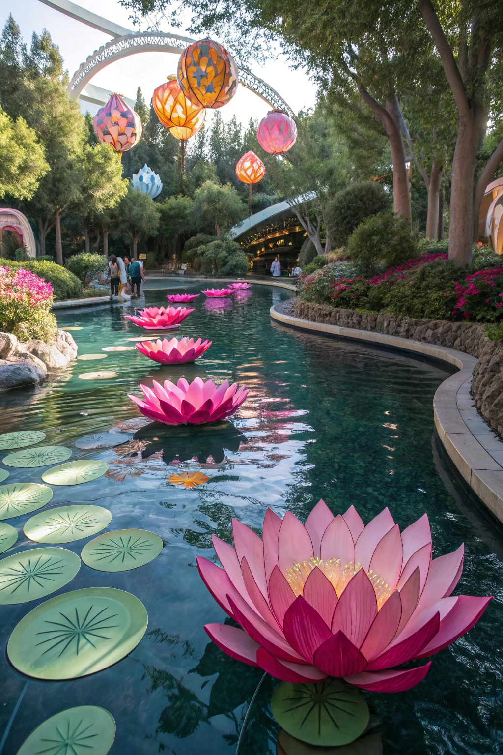 buoyant floral garden displays