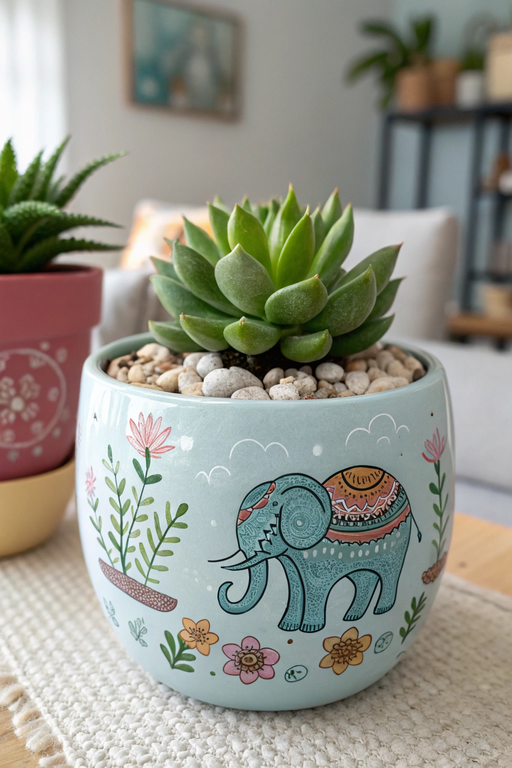 charming elephant shaped planter