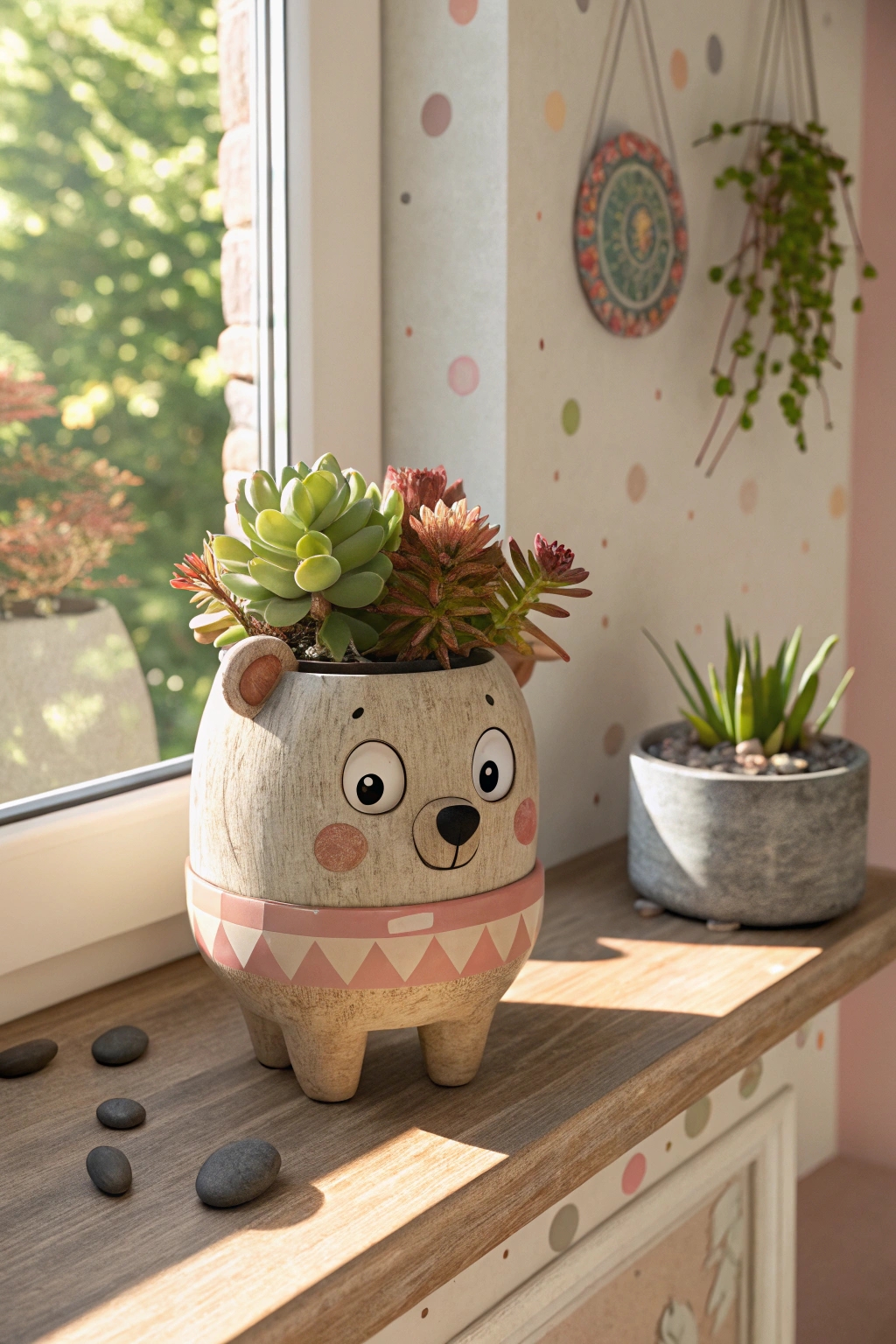 charming floral bear holder