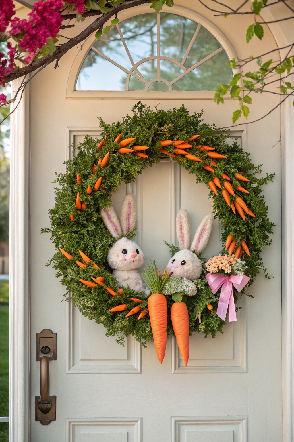 colorful carrot wreath decoration
