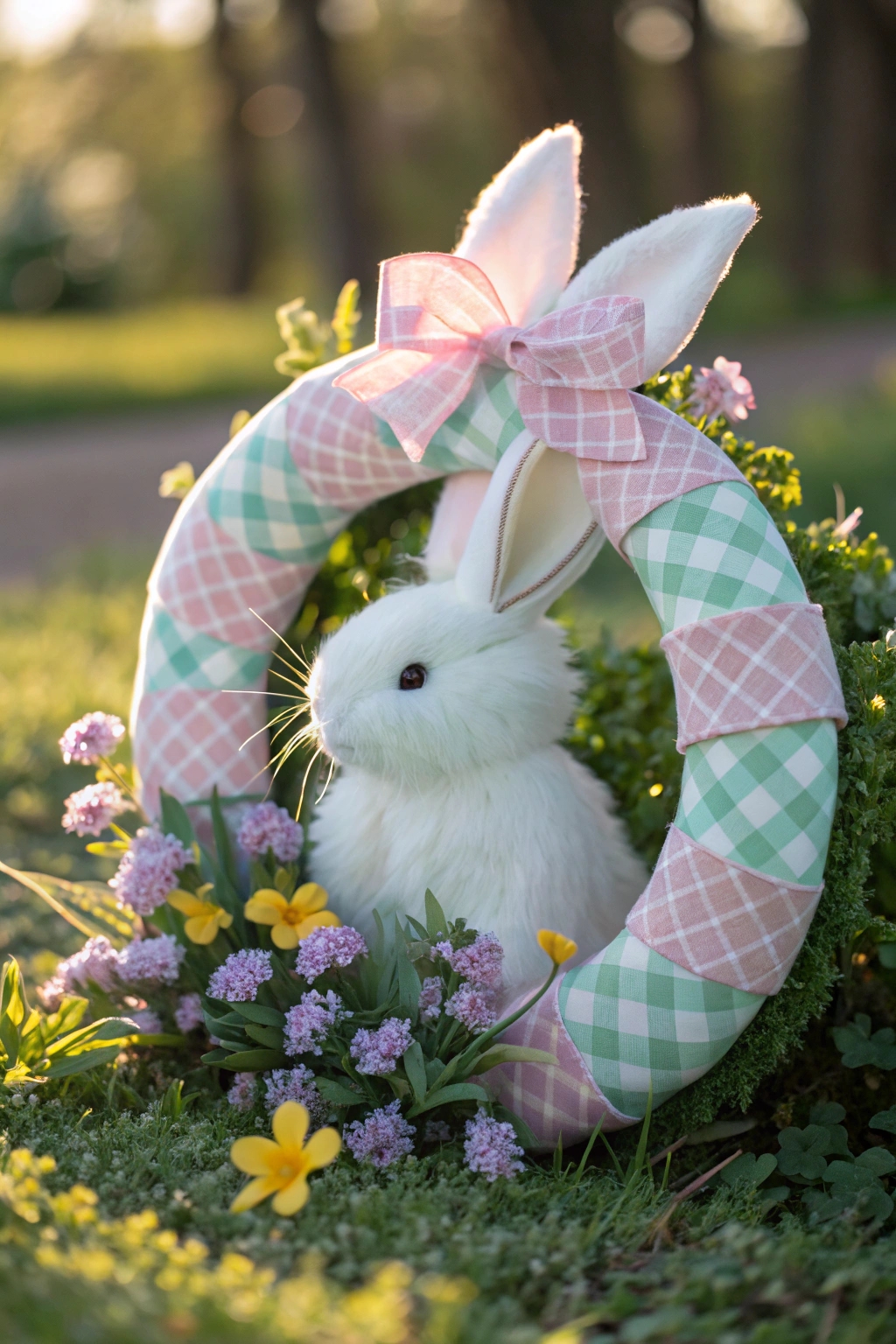colorful springtime decorative wreath