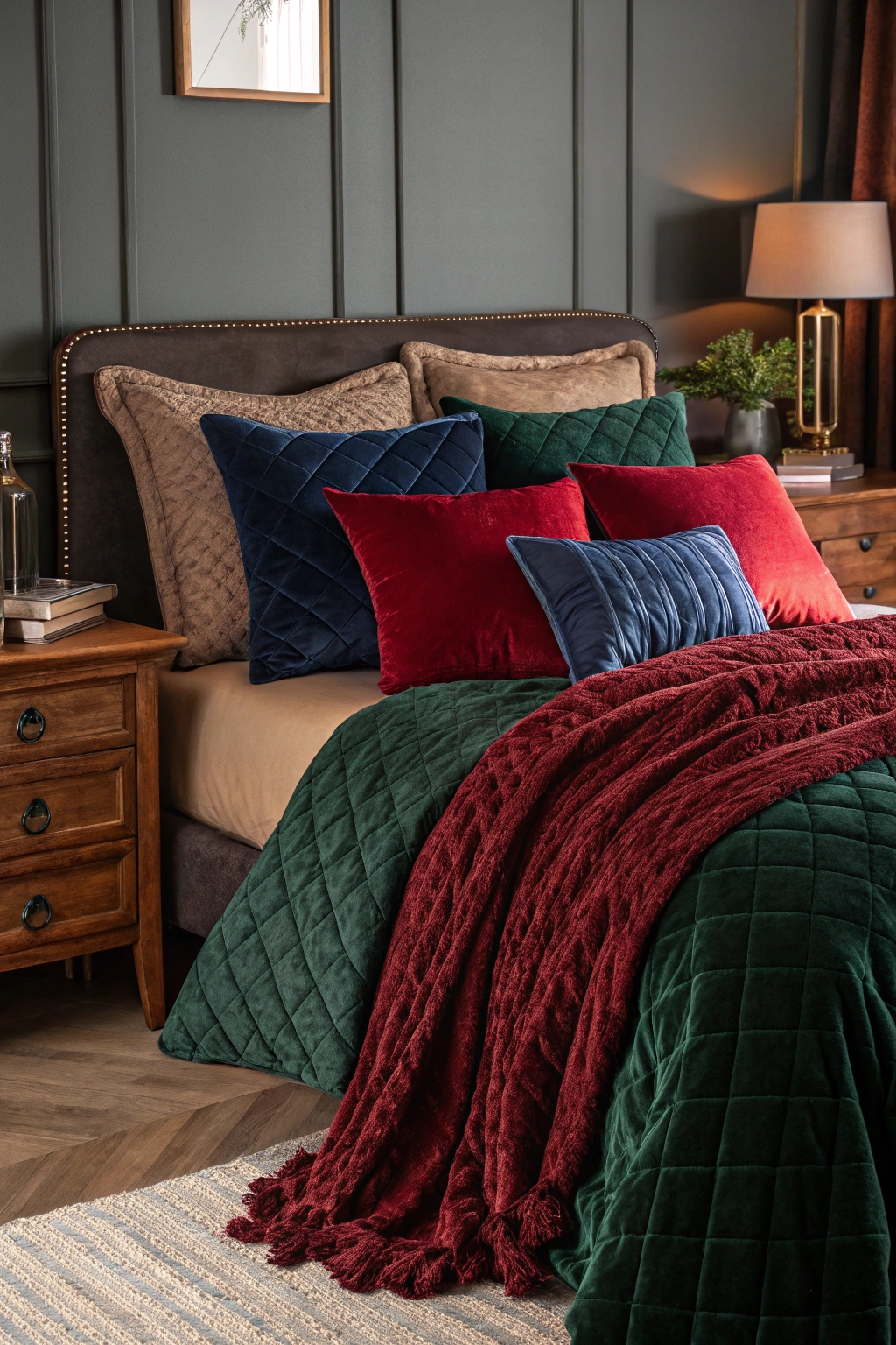 colorful textured decorative pillows