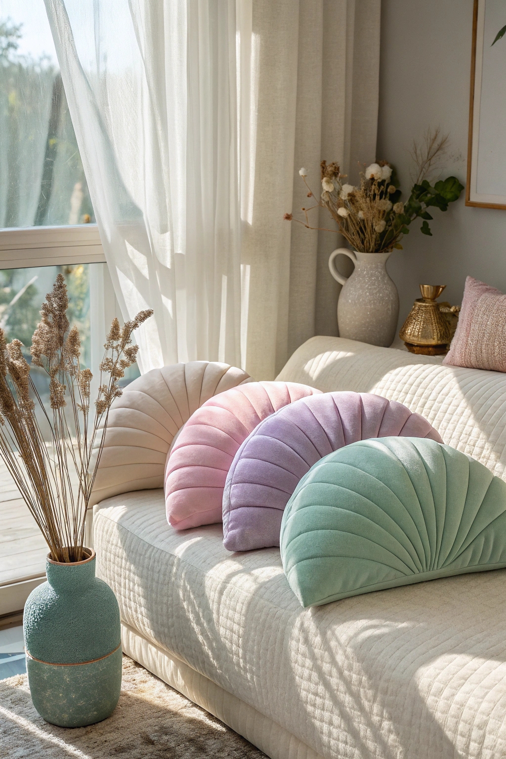 comfortable rounded seating cushions