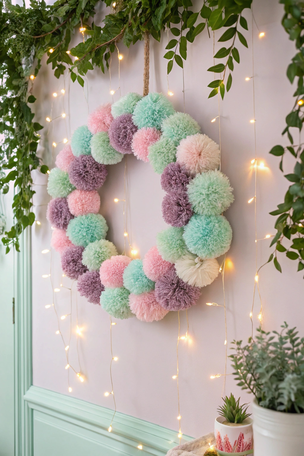 create a colorful wreath