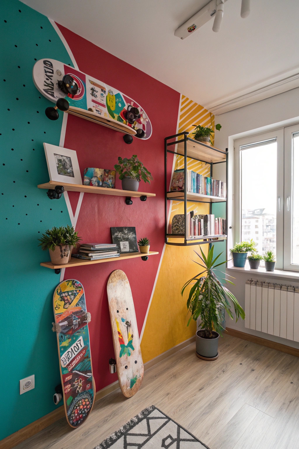 creative functional skateboard display