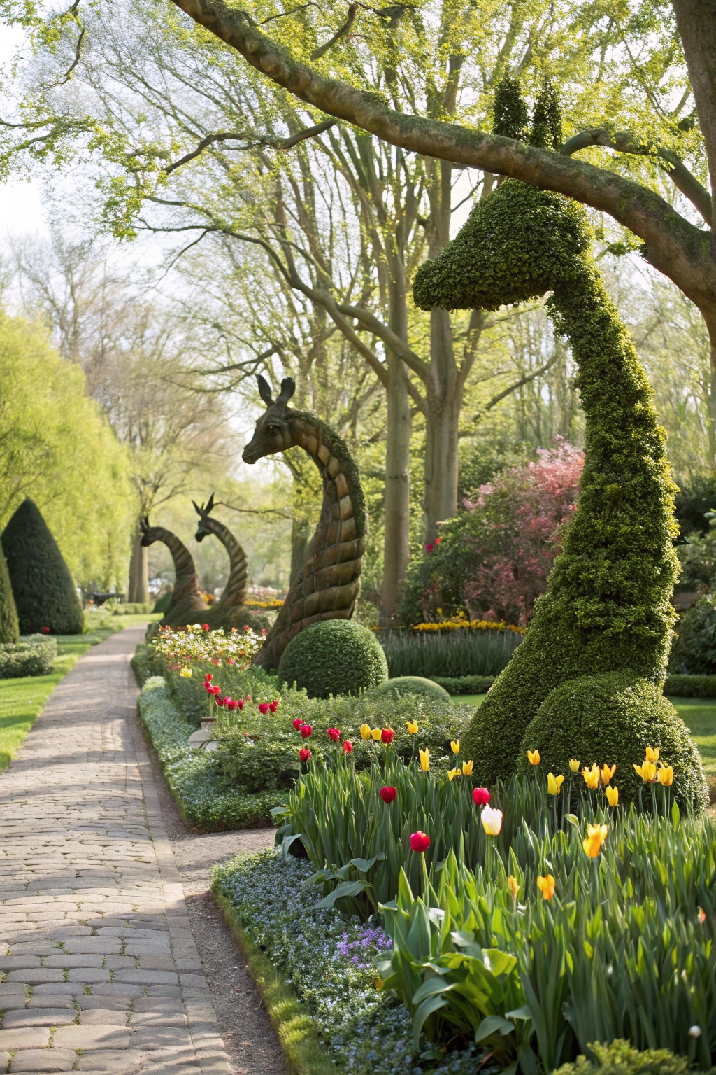 creative garden hedge art