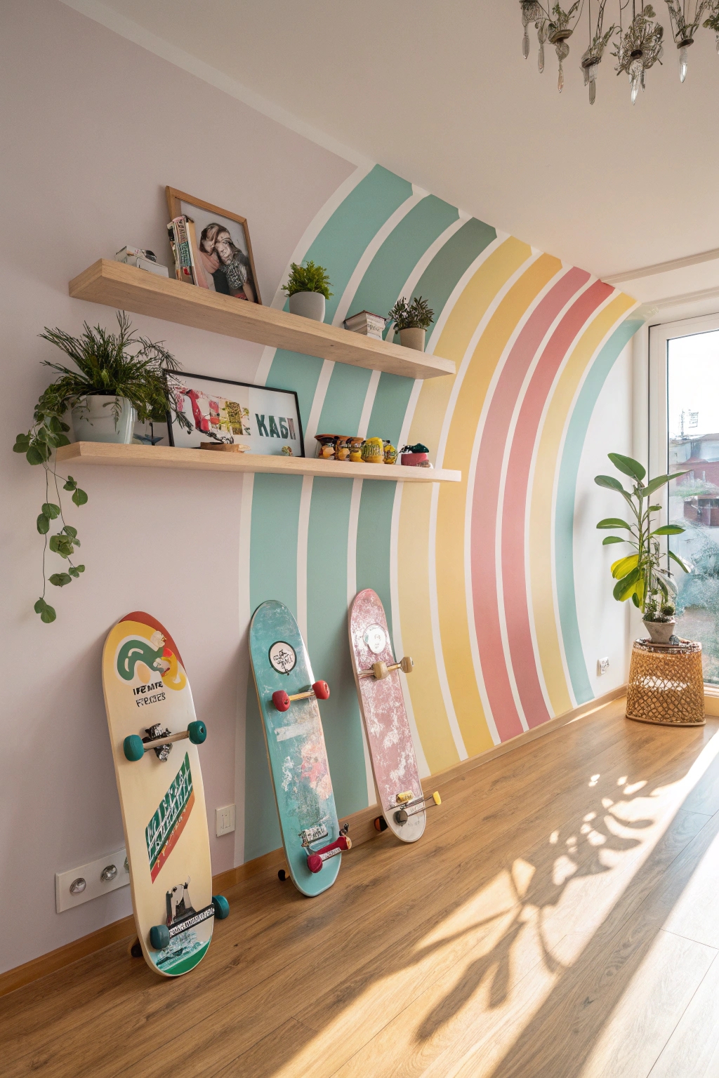 creative skateboard shelf designs