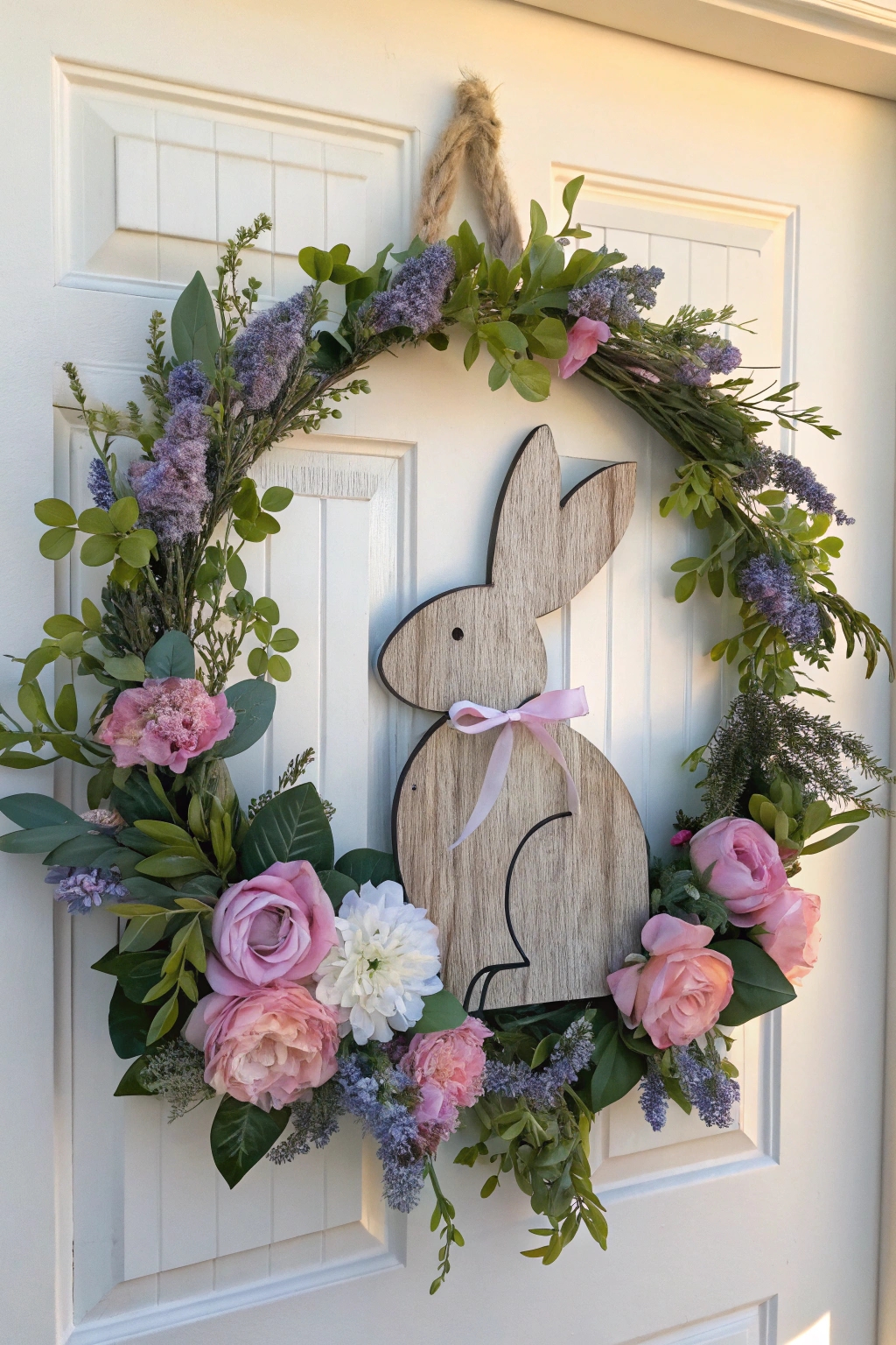 decorative easter bunny wreath