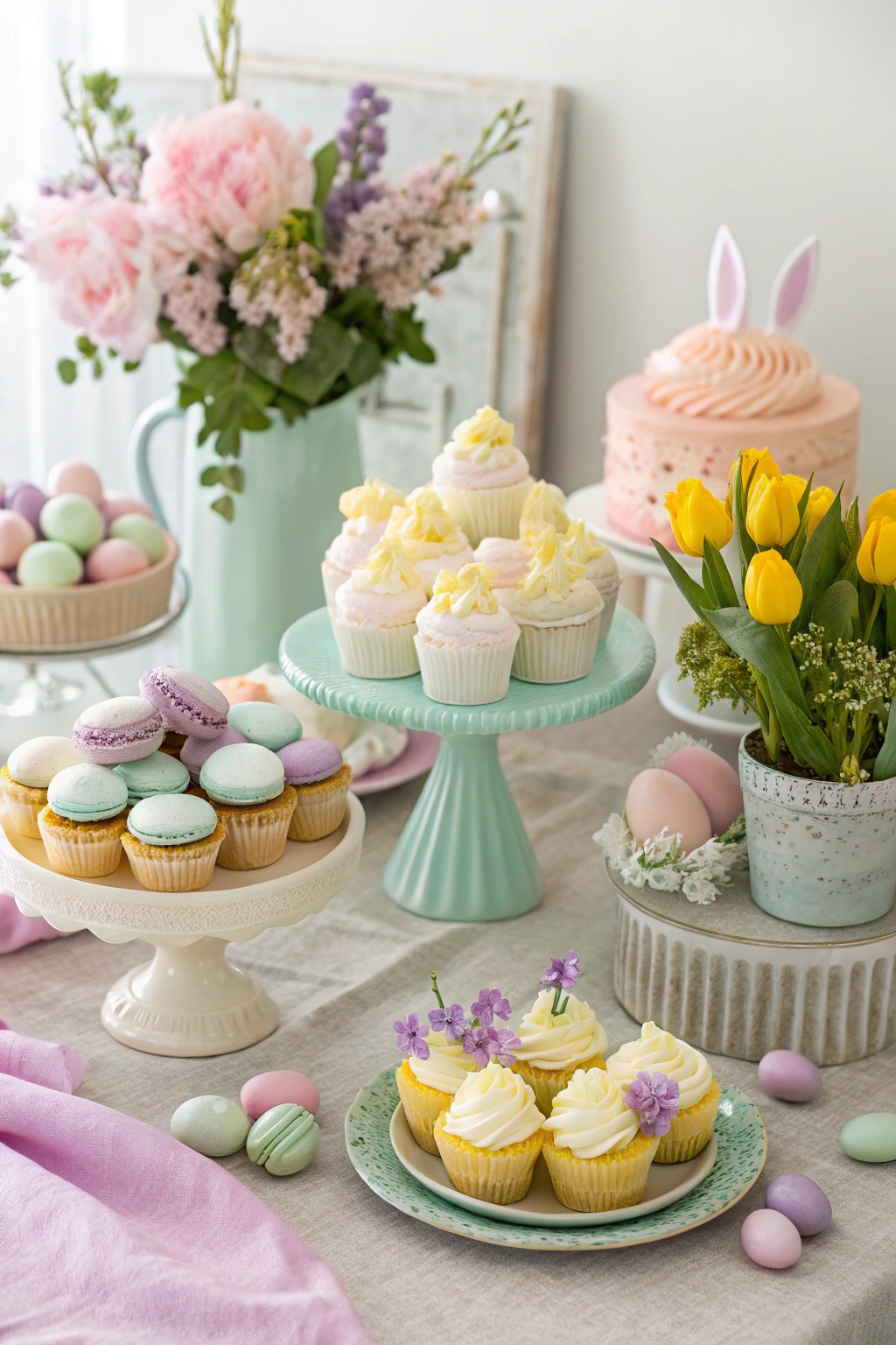 dessert station preparation setup