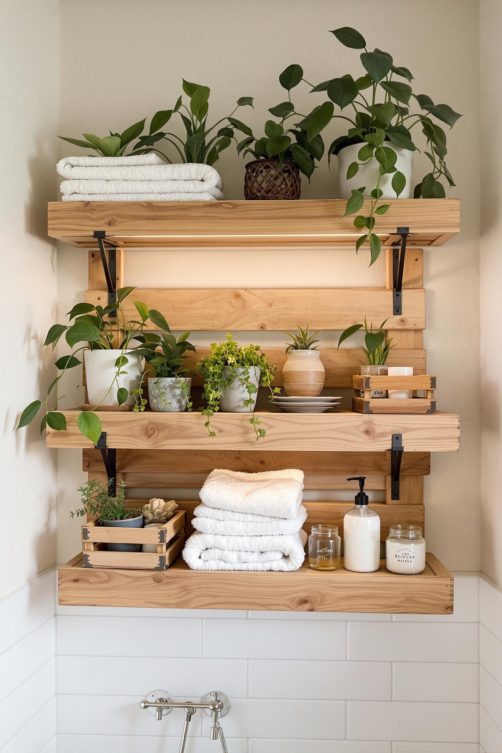 diy wooden pallet shelf