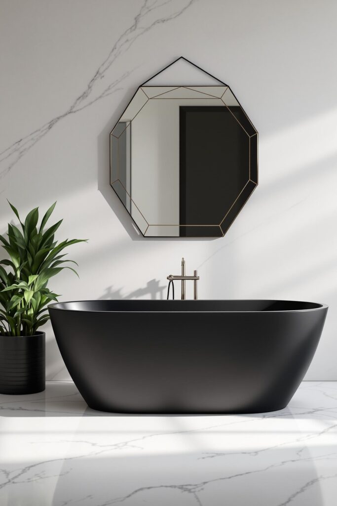 dramatic black bathtub designs