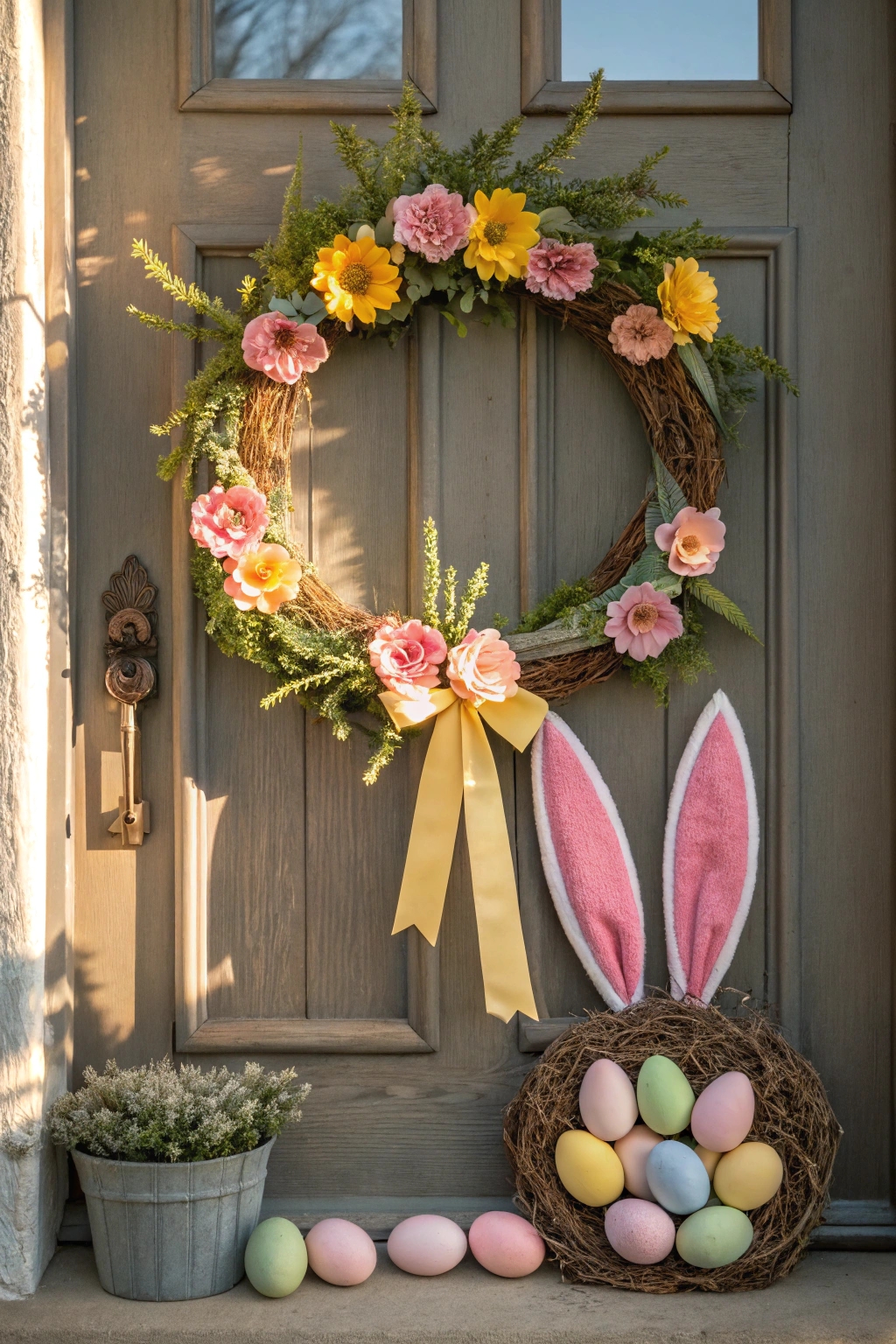 easter themed decorative wreath design