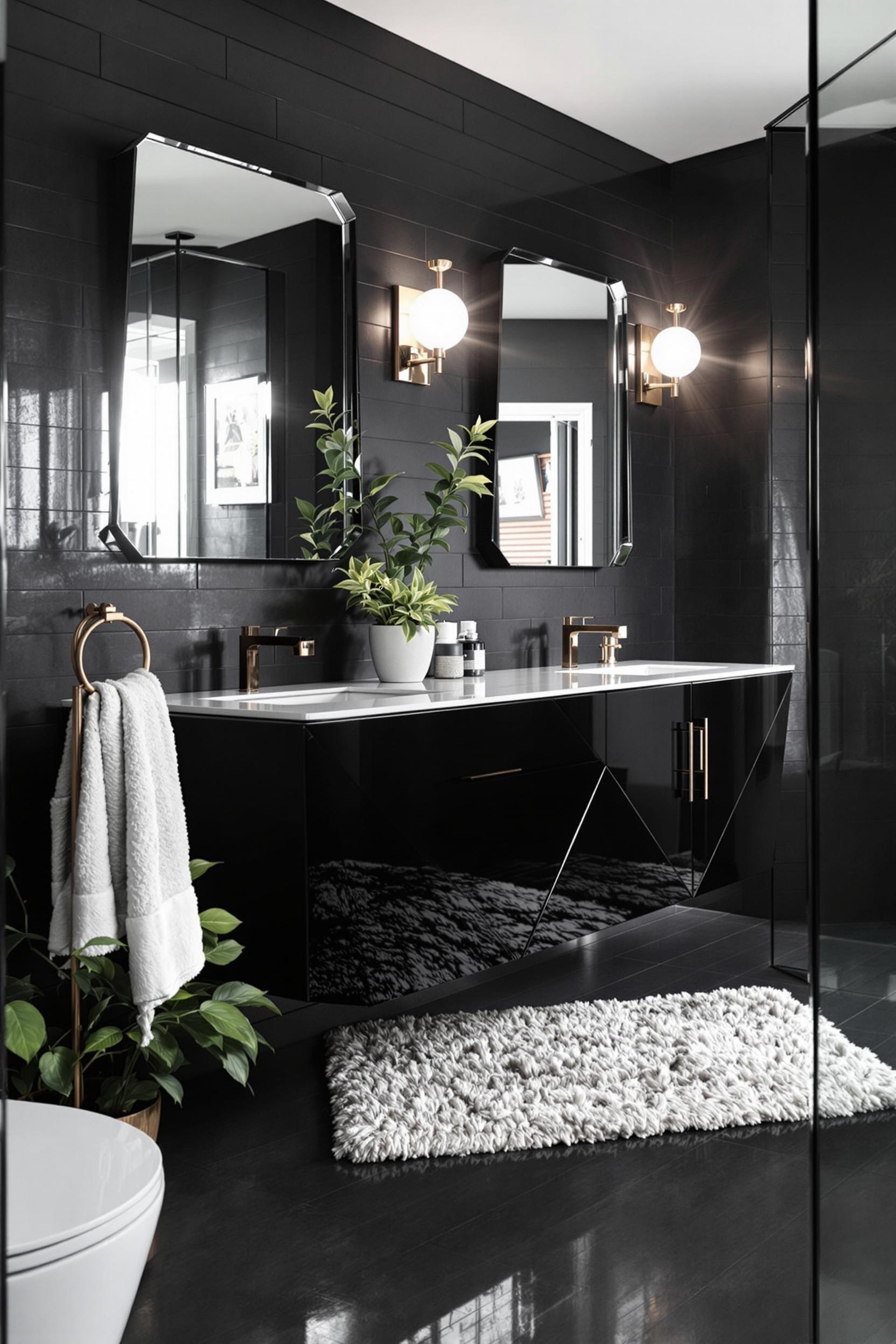 elegant black vanity styles