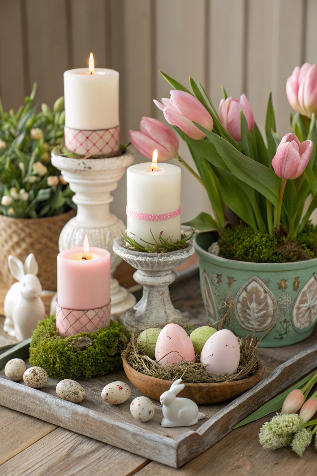 elegant candle displays crafted