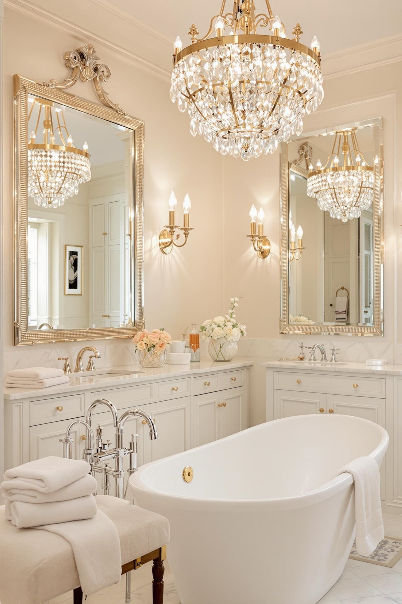 elegant gold crystal decor