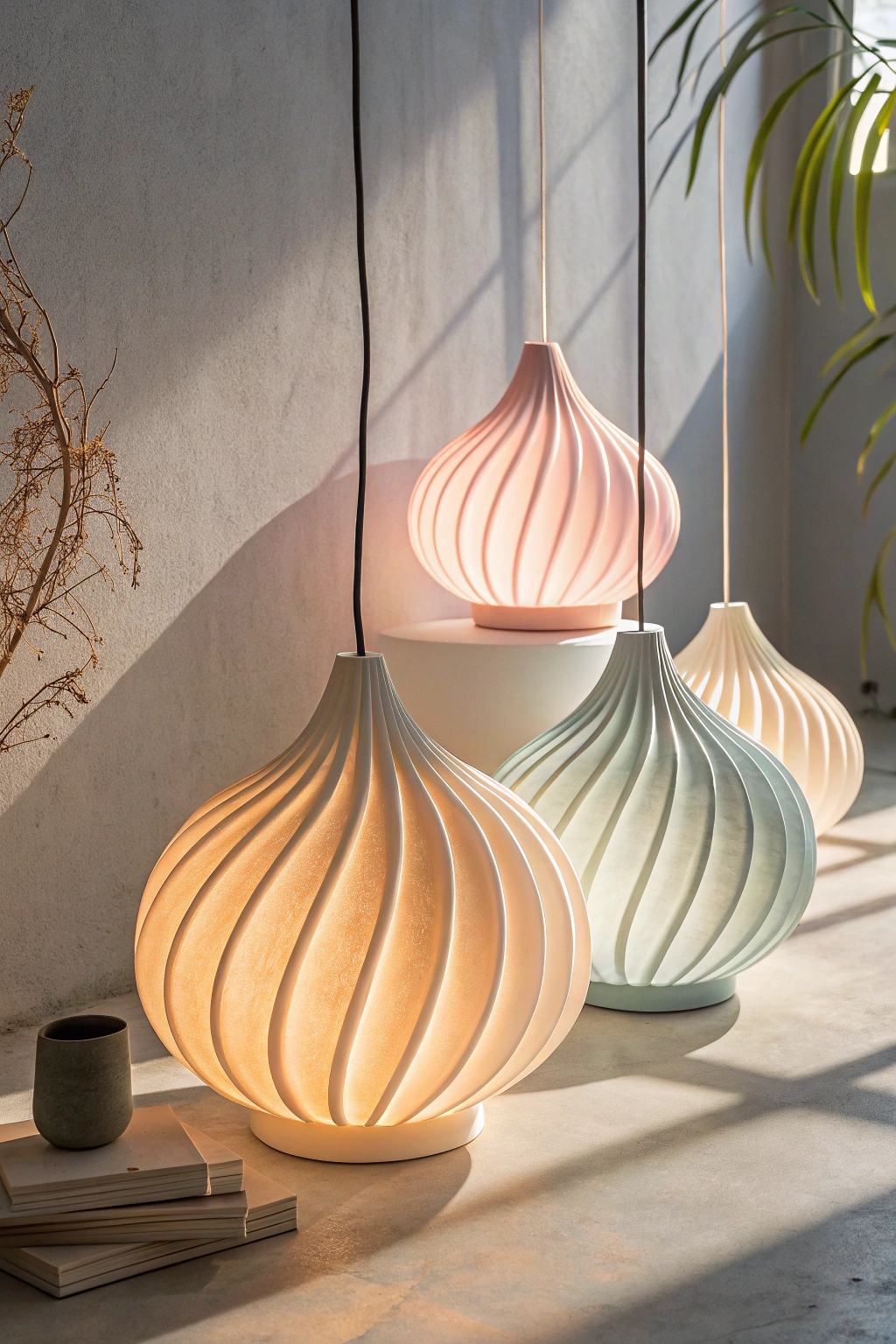 elegant sculptural light designs