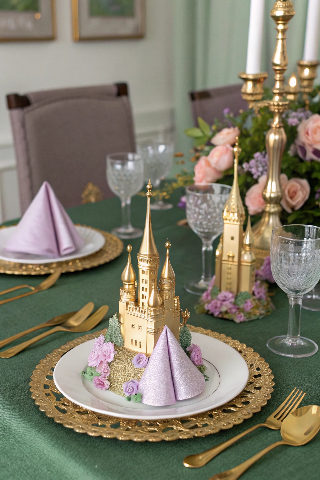 elegant table setting accents