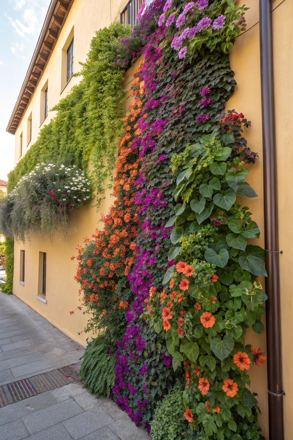 green wall art installation