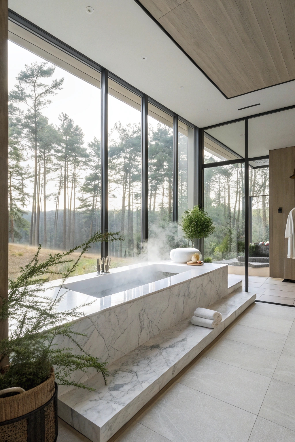 luxurious sunken tub view