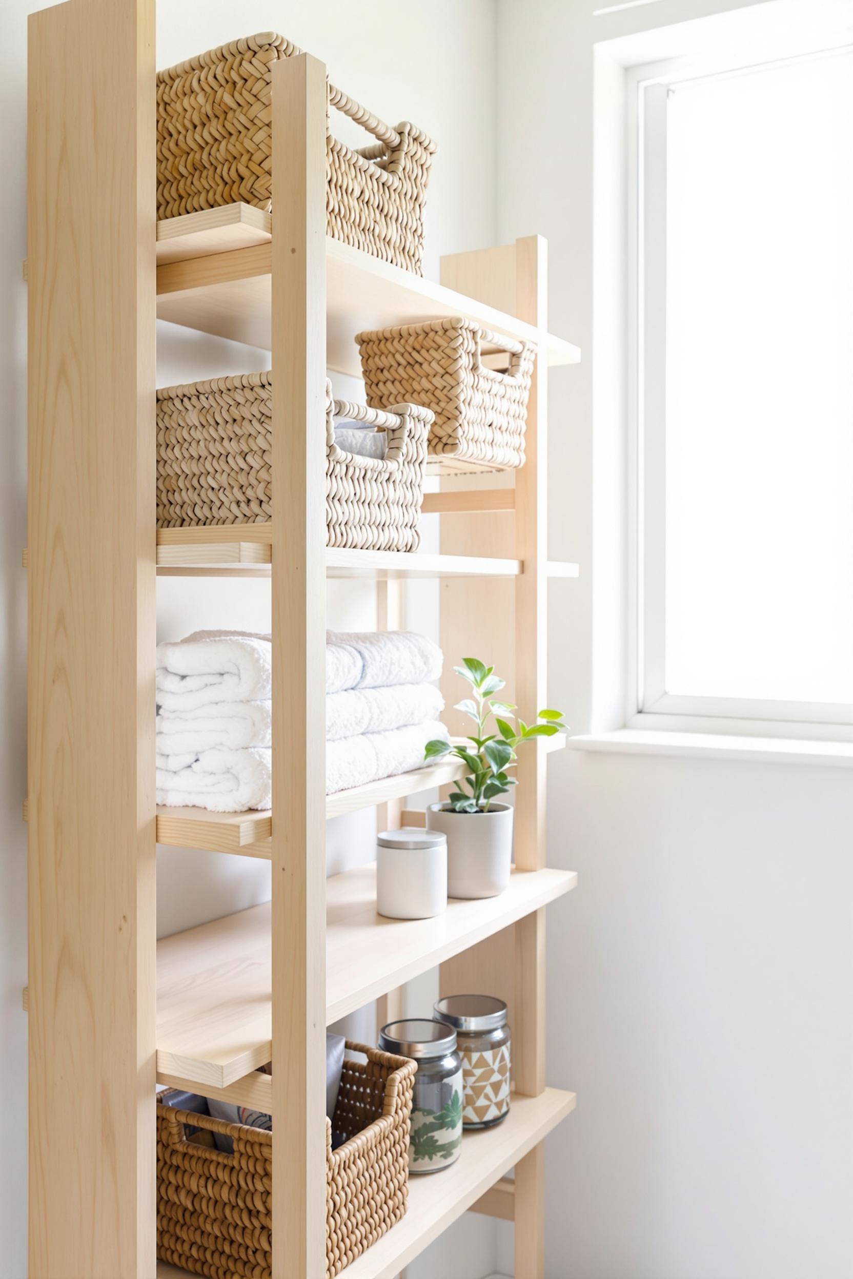 maximize space with shelving