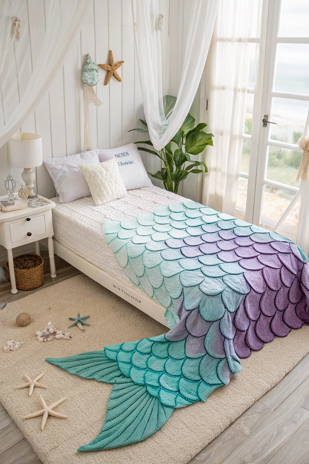 mermaid tail throw blanket