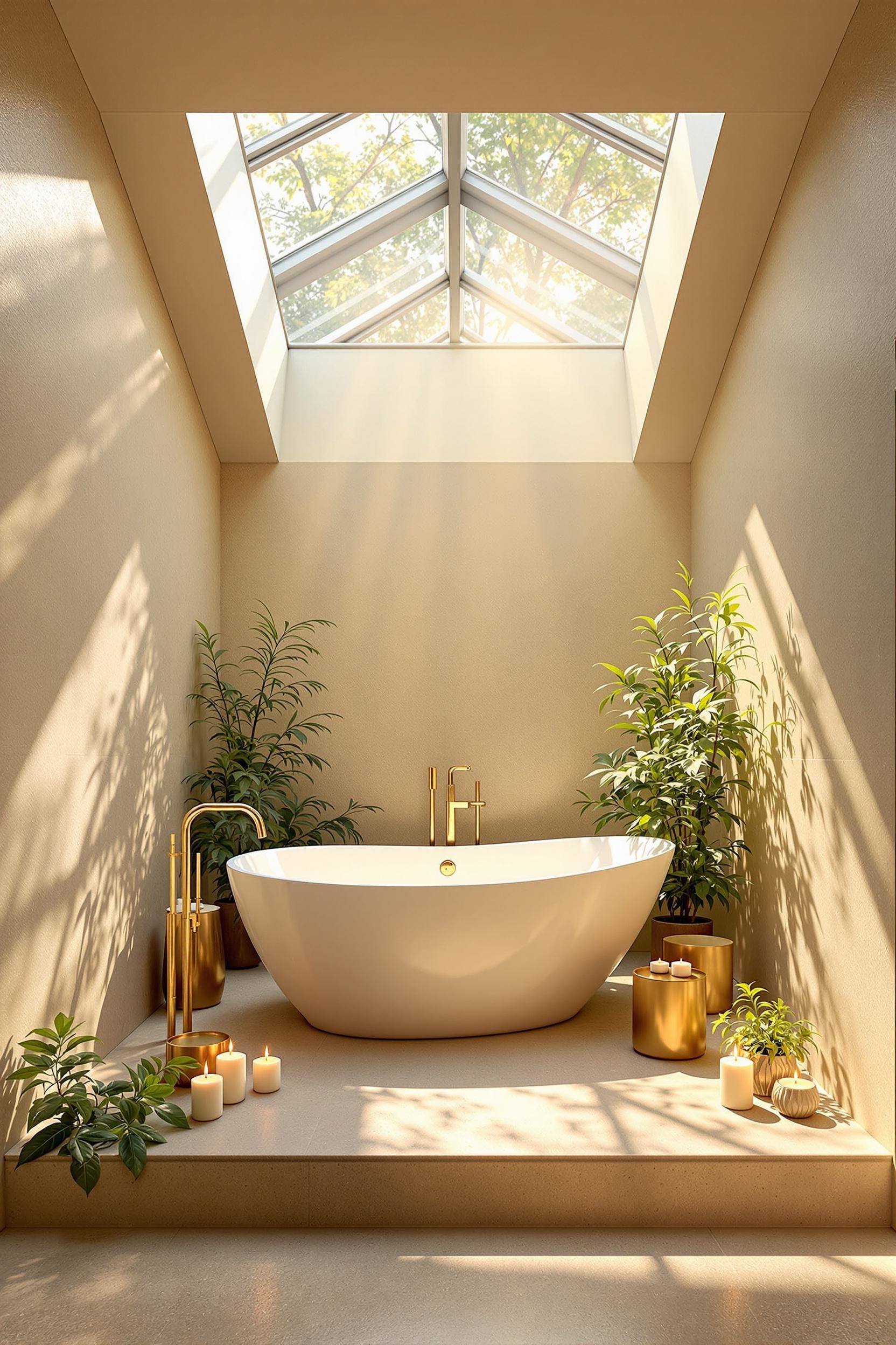 natural light through skylights