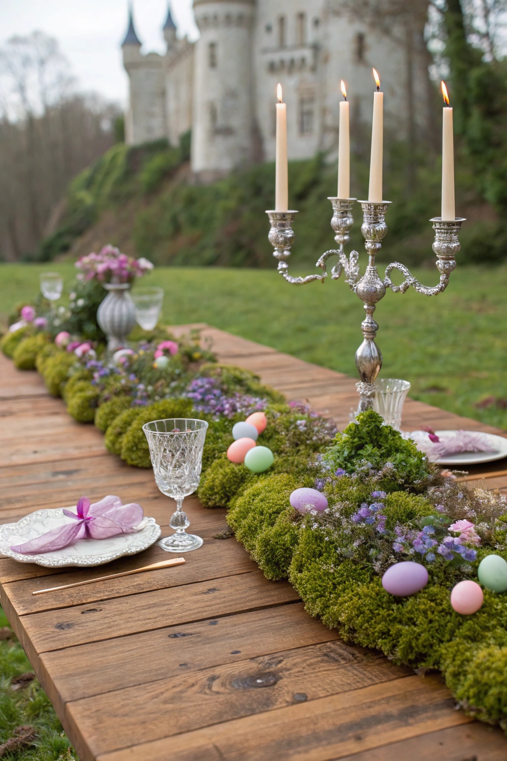 natural themed table decor