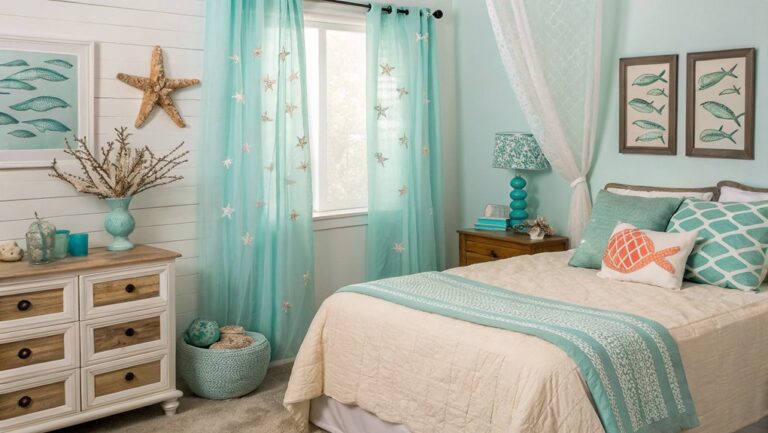 ocean themed spring bedroom decor