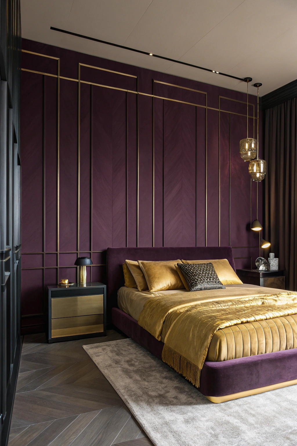 rich purple and gold