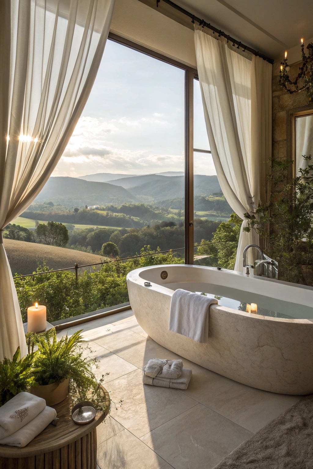 scenic corner bathtub retreat