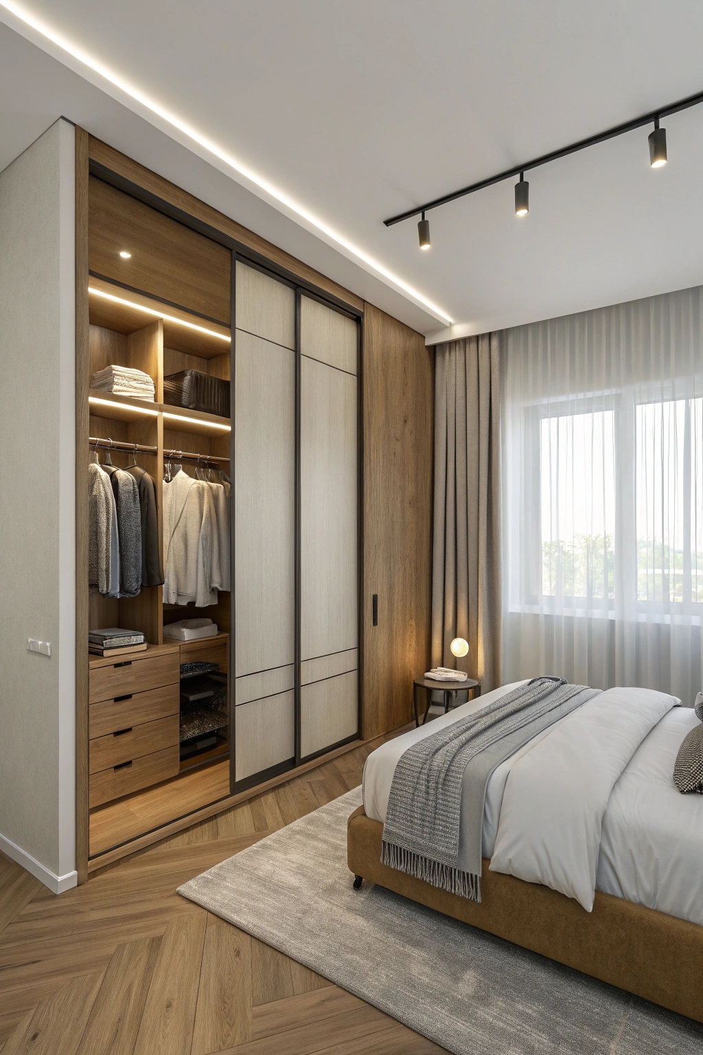 space saving sliding wardrobe