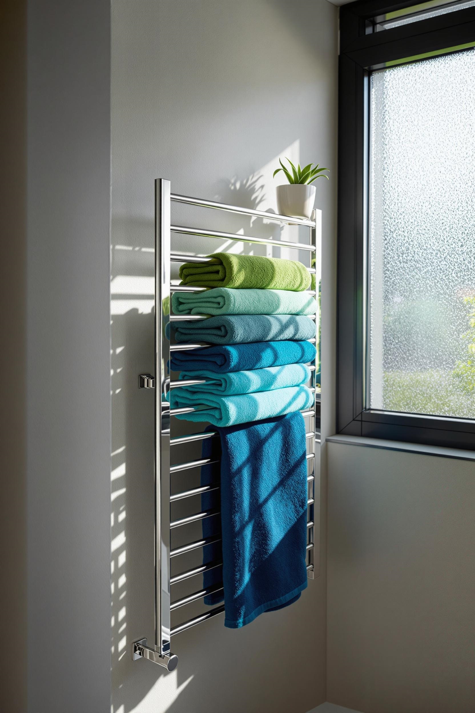 space saving towel storage