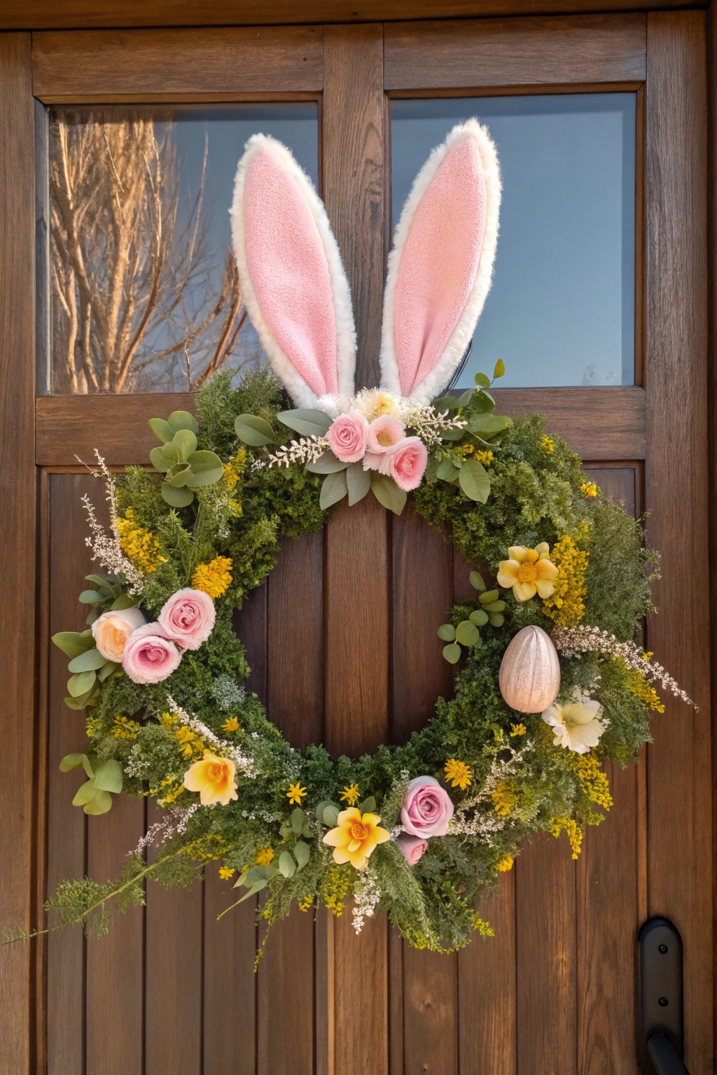 spring themed decorative wreath