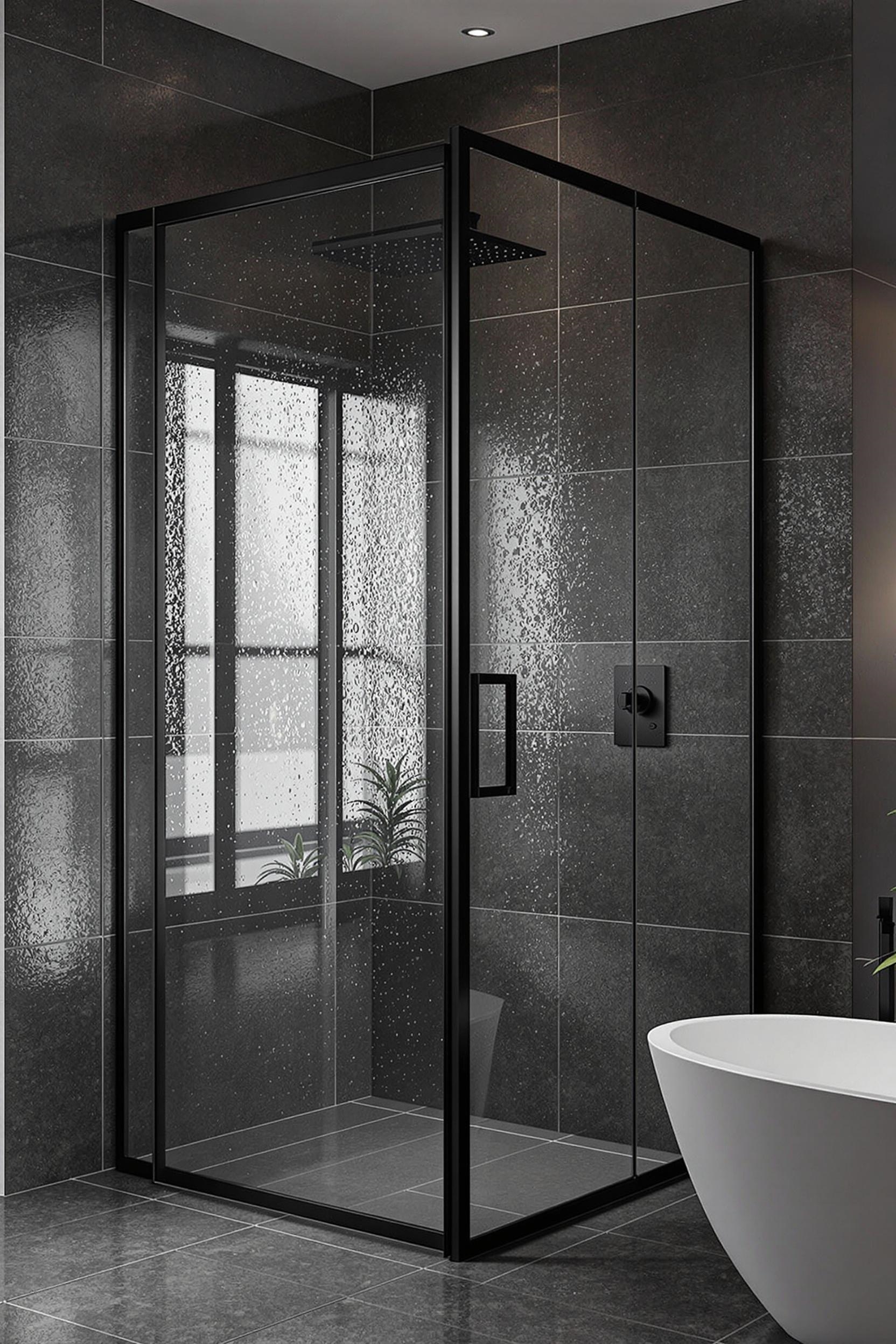 stylish dark shower enclosures